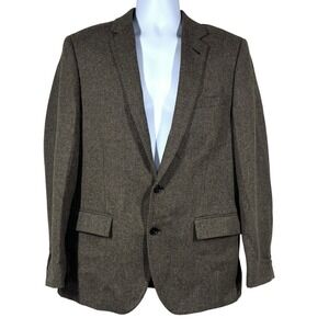 J Crew Ludlow Moon Wool Yorkshire Tweed Sport Coat Blazer 40R Brown Herringbone